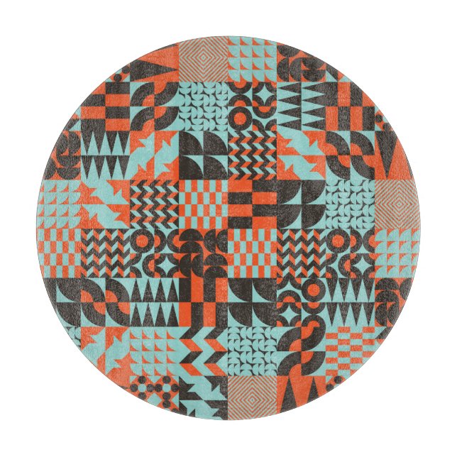 Mosaiska geometriska plattor, sömlös elegant mönst (Framsidan)