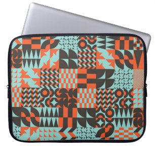 Mosaiska geometriska plattor, sömlös elegant mönst laptop fodral