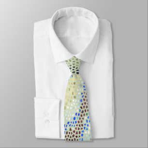 "MOSAISKA" MANAR NECKTIE/SHADES AV BLÅTT, GRÖNT, SLIPS