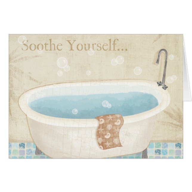 Mosaiskt bad hälsningskort (Framsidan Horizontal)