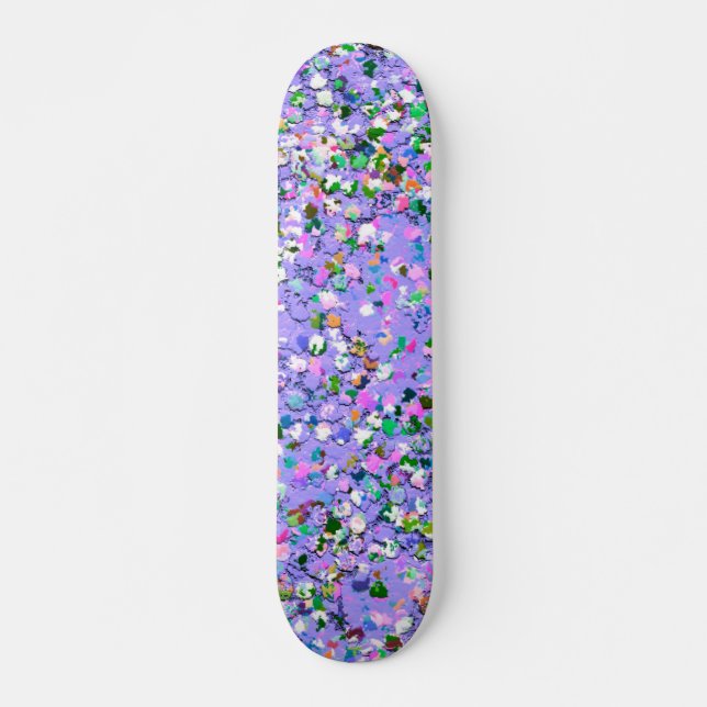 Mosaiskt modernt grusglitter #6 för multifärgad old school skateboard bräda 18 cm (Framsida)