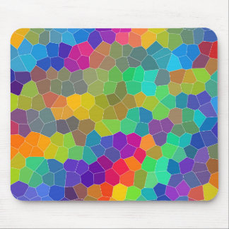 Mosaiskt mönster för ljus och färgrik polygon musmatta