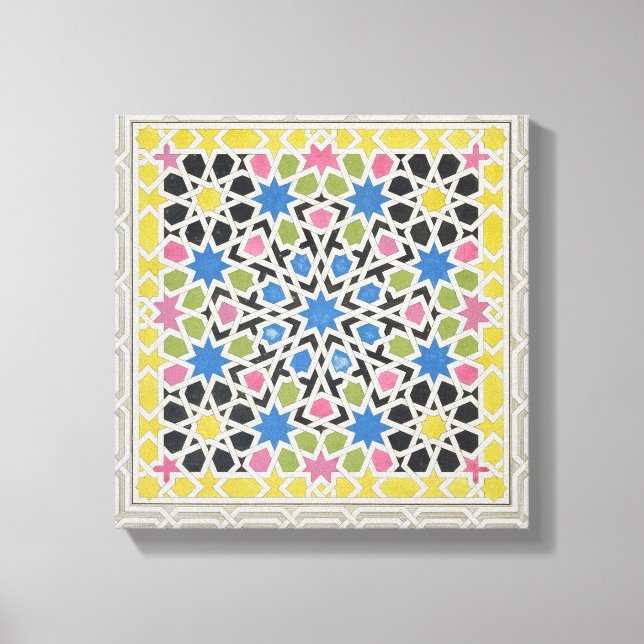Mosaiskt mönster från Alhambra, från "Arabien Canvastryck (Framsida)