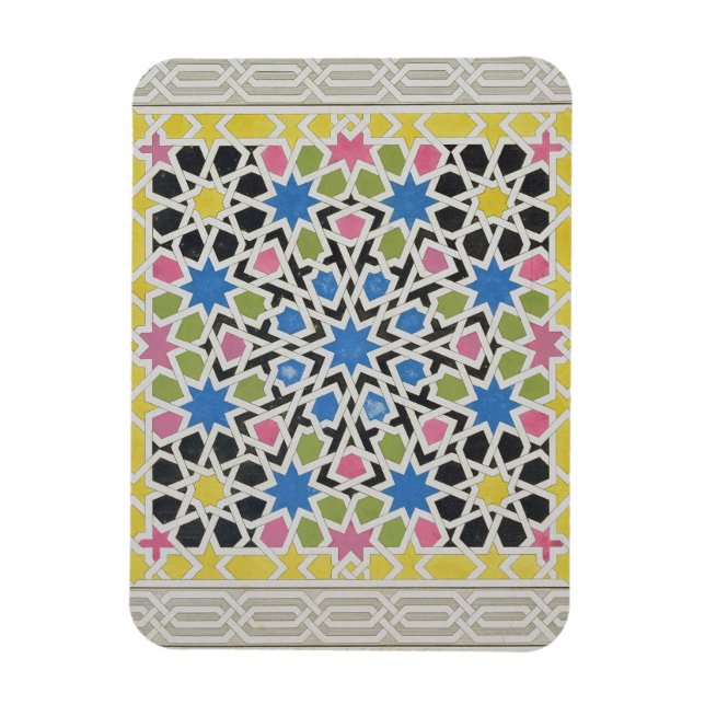 Mosaiskt mönster från Alhambra, från "Arabien Magnet (Vertikal)