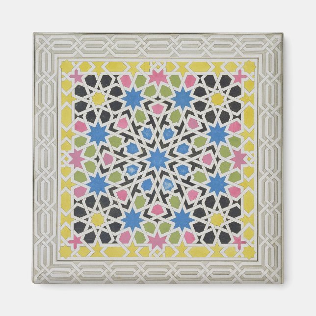 Mosaiskt mönster från Alhambra, från "Arabien Magnet (Framsidan)