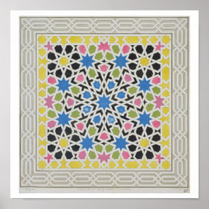 Mosaiskt mönster från Alhambra, från "Arabien Poster