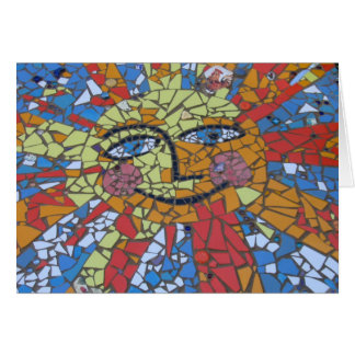 Mosaiskt solkort hälsningskort