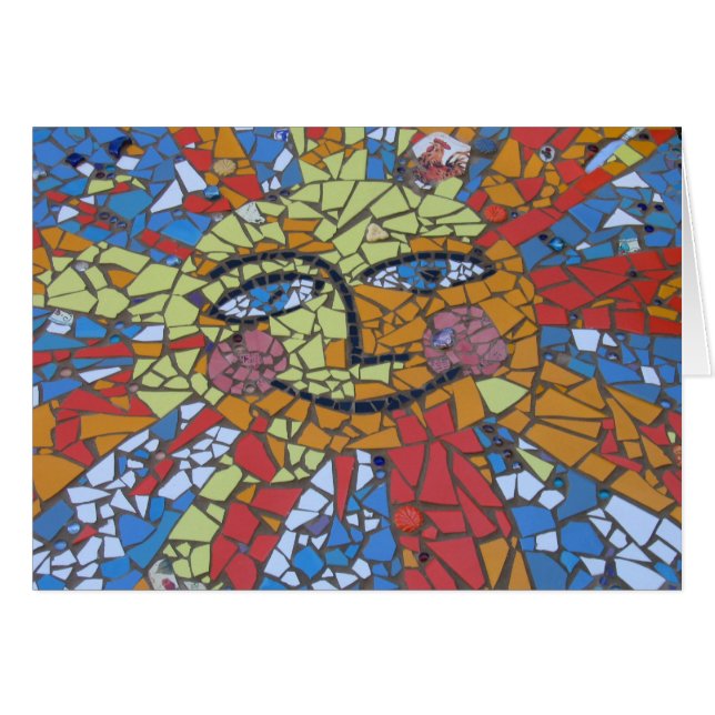 Mosaiskt solkort hälsningskort (Framsidan Horizontal)