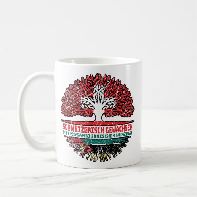 Mosambik Mosambikanisch Schweizer Schweiz Baum Kaffemugg (Vänster)