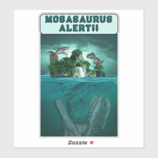 Mosasaururus Alert! Klistermärken