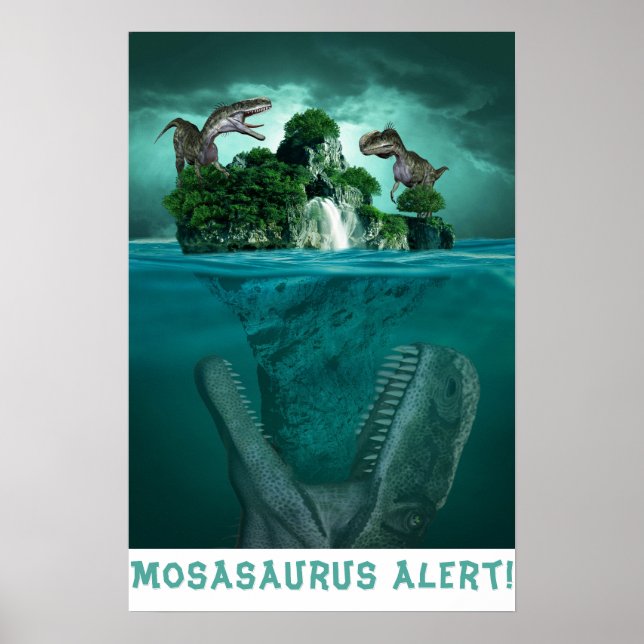 Mosasaururus Alert! Poster (Framsidan)