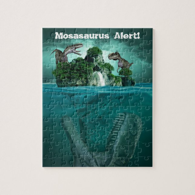 Mosasaurus Alert! Dinosaur Pussel (Vertikal)