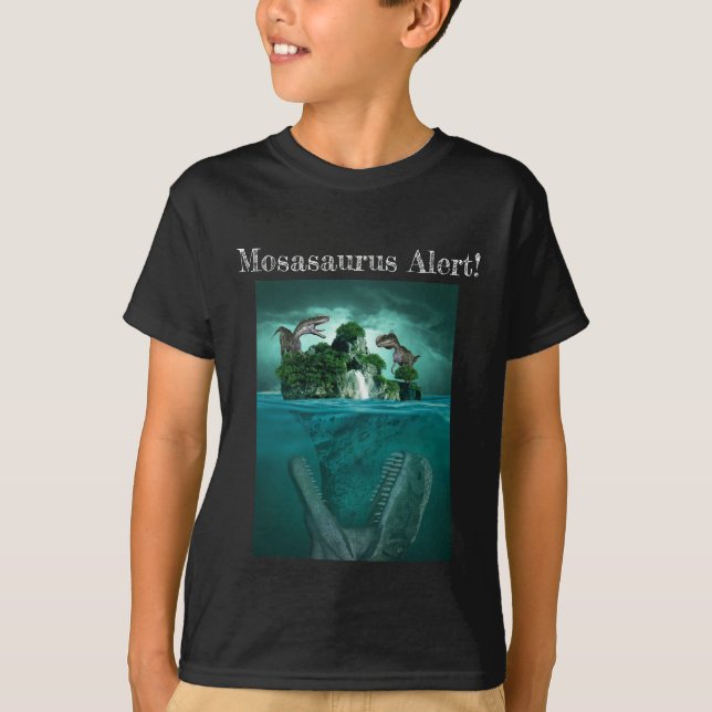 Mosasaurus Alert! Jurassic World Dino T-Shirt (Framsida)