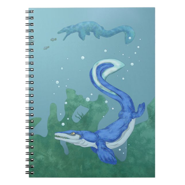 Mosasaurus Anteckningsbok Med Spiral (Framsidan)