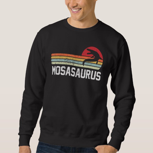 Mosasaurus Dino Forntida Dinosaurie 3 Lång Ärmad Tröja (Framsida)