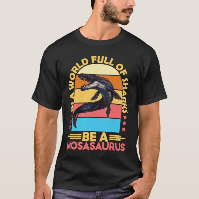 Mosasaurus Dino Prehistoric Dinosaur 6 T Shirt (Framsida)