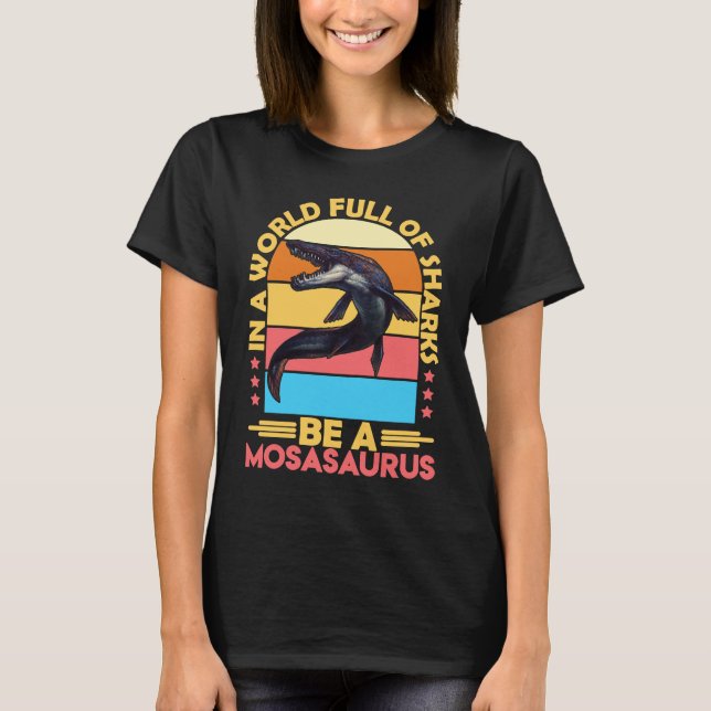 Mosasaurus Dino Prehistoric Dinosaur 6 T Shirt (Framsida)