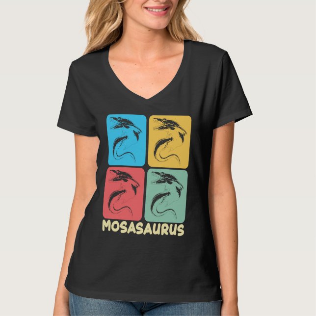 Mosasaurus Dino Prehistoric Dinosaur T Shirt (Framsida)