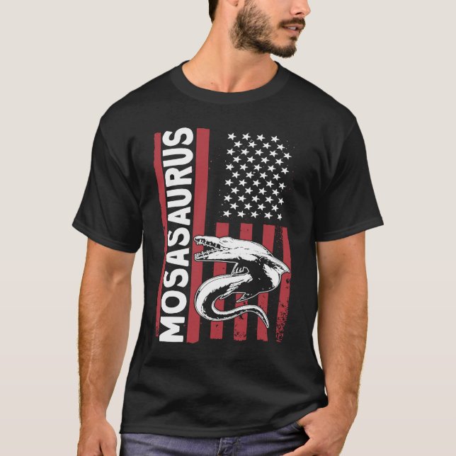 Mosasaurus Dino Prehistorisk Dinosaur 1 T Shirt (Framsida)