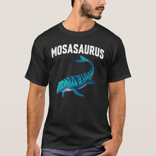 Mosasaurus Dino Prehistorisk Dinosaur 2 T Shirt (Framsida)