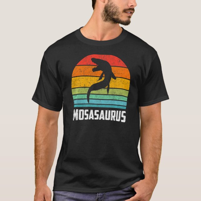 Mosasaurus Dino Prehistorisk Dinosaur 2 T Shirt (Framsida)