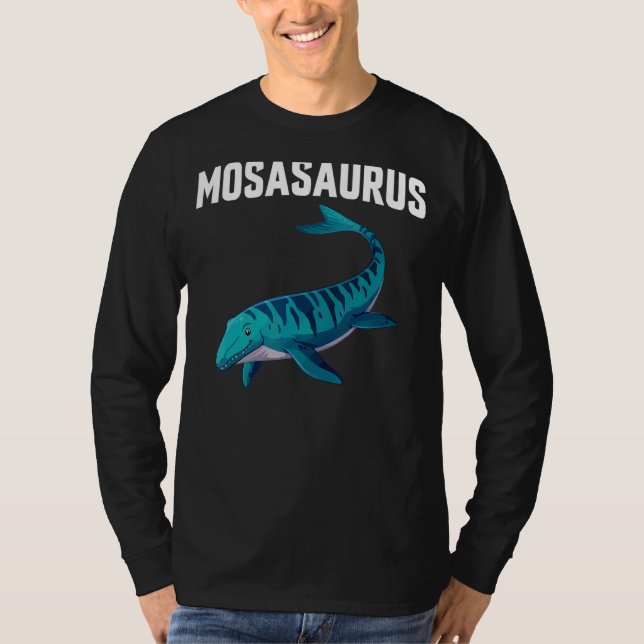 Mosasaurus Dino Prehistorisk Dinosaur 2 T Shirt (Framsida)