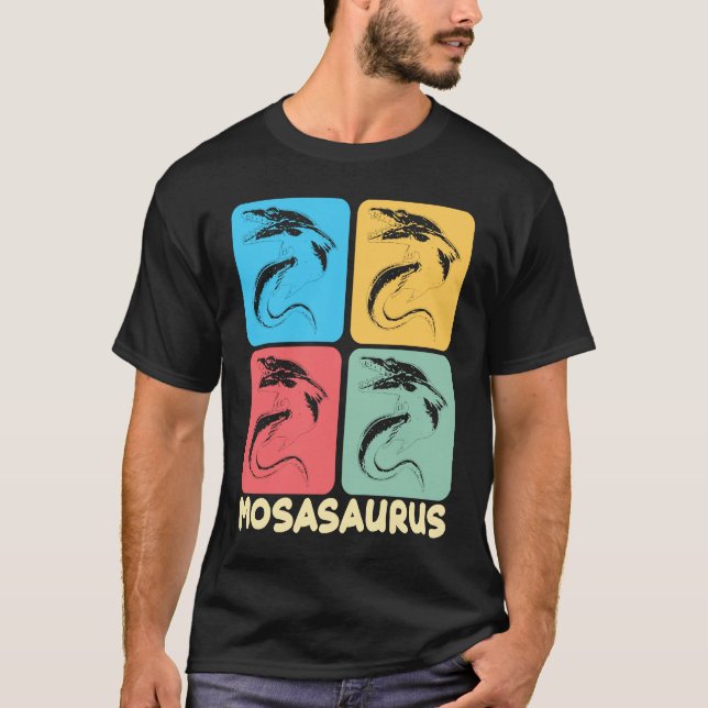 Mosasaurus Dino Prehistorisk Dinosaur T Shirt (Framsida)