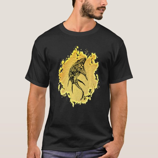 Mosasaurus Dinosaur Motif PreHistorif Predator Din T Shirt (Framsida)