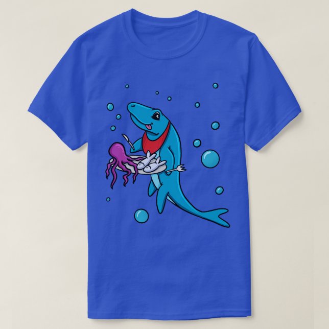 Mosasaurus Eating T Shirt (Design framsida)