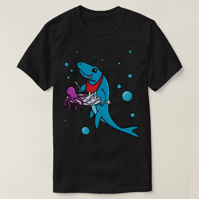 Mosasaurus Eating T Shirt (Design framsida)