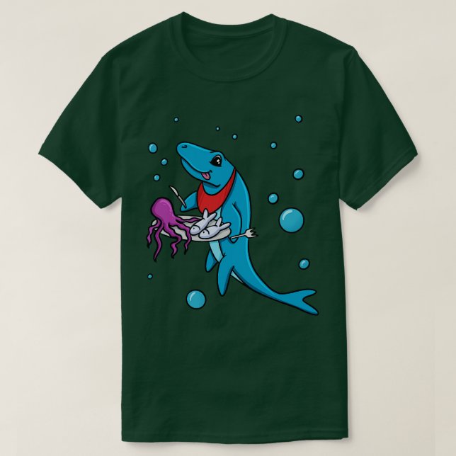 Mosasaurus Eating T Shirt (Design framsida)