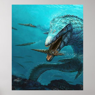Mosasaurus-jakt Poster