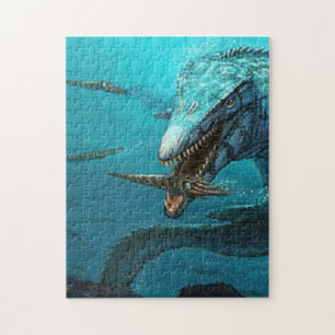 Mosasaurus-jakt Pussel
