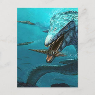 Mosasaurus-jakt Vykort