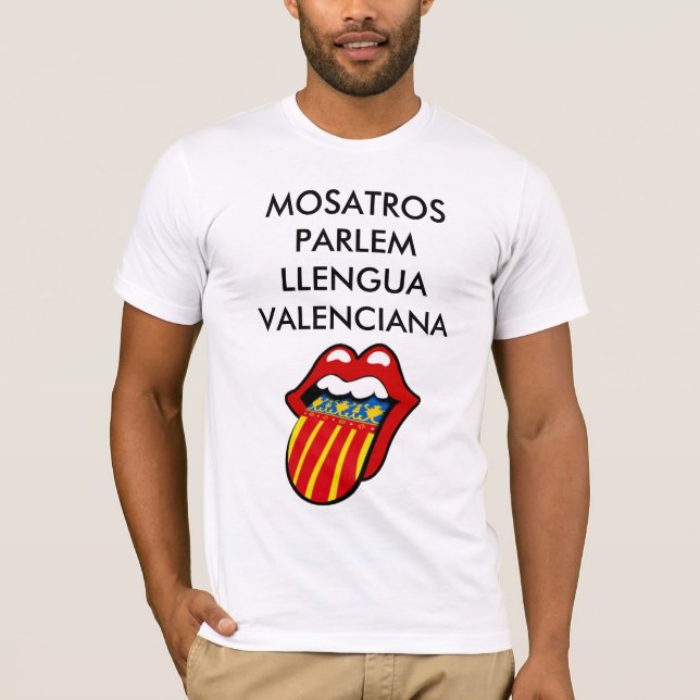 MOSATROS PARLEM LLENGUA VALENCIANA T-SHIRT (Framsida)