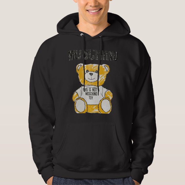 Moschino JERSEY T-SHIRT BRUSHSTROKE NALLE Hoodie (Framsida)