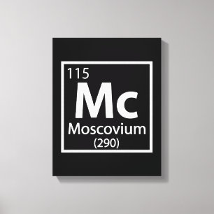 Moscovium - ryska vetenskapen Periodic Bord Canvastryck