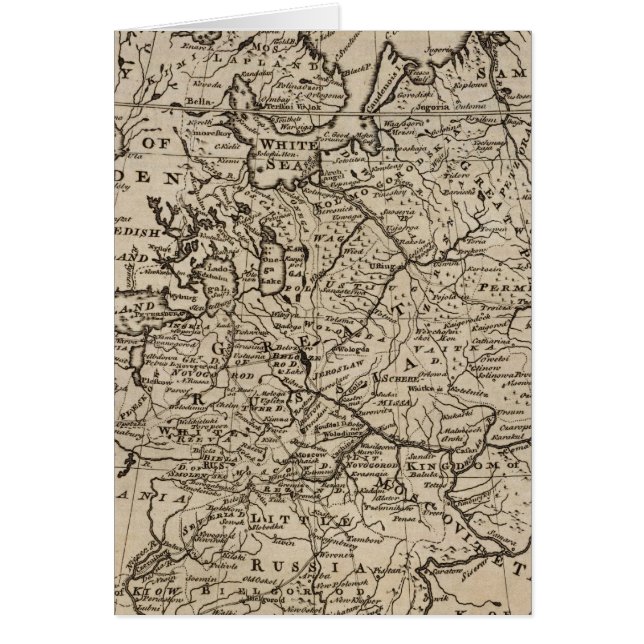 Moscovy, Ryssland Hälsningskort (Framsidan)