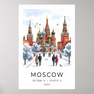 Moscow City Wall Art - Crisp Winter Morning med Poster