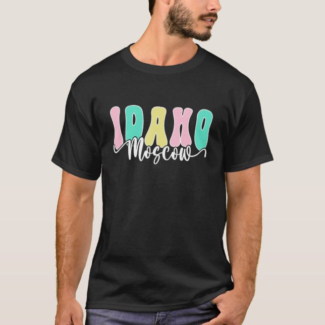 Moscow Idaho Retro Souvenir T Shirt (Framsida)