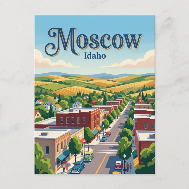 Moscow Idaho Vykort (Framsida)