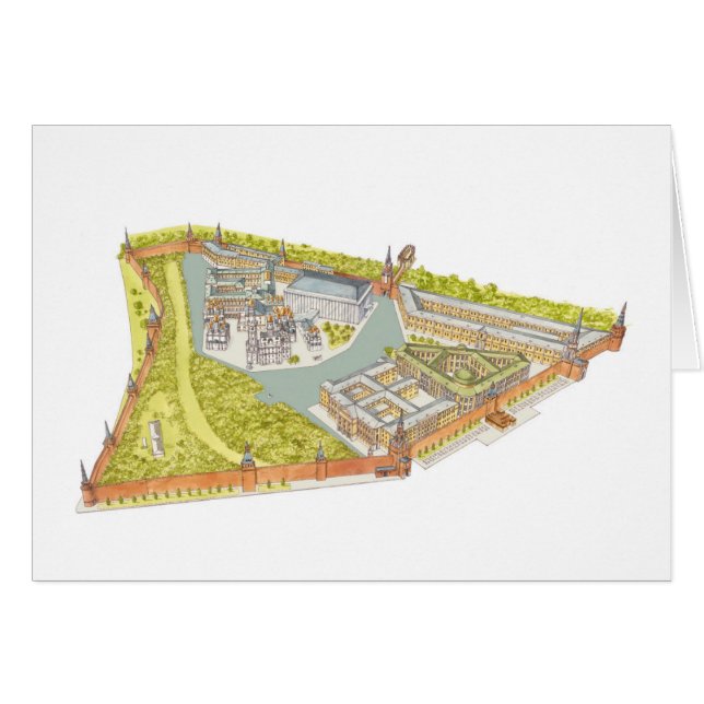 Moscow Kremlin Hälsningskort (Framsidan Horizontal)