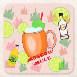 Moscow Mulecoctail Underlägg Papper Kvadrat
