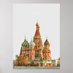 Moscow Travel Illustration Artwork Poster