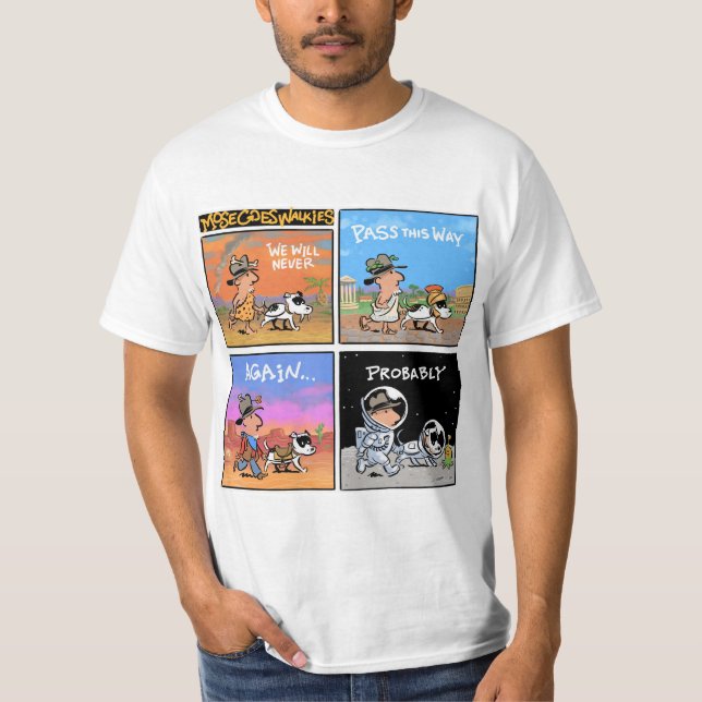 Mose Goes Walkies Färg Tee (Framsida)