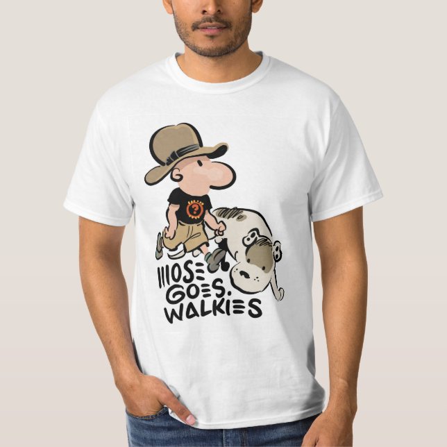 Mose Goes Walkies Tee Shirt (Framsida)