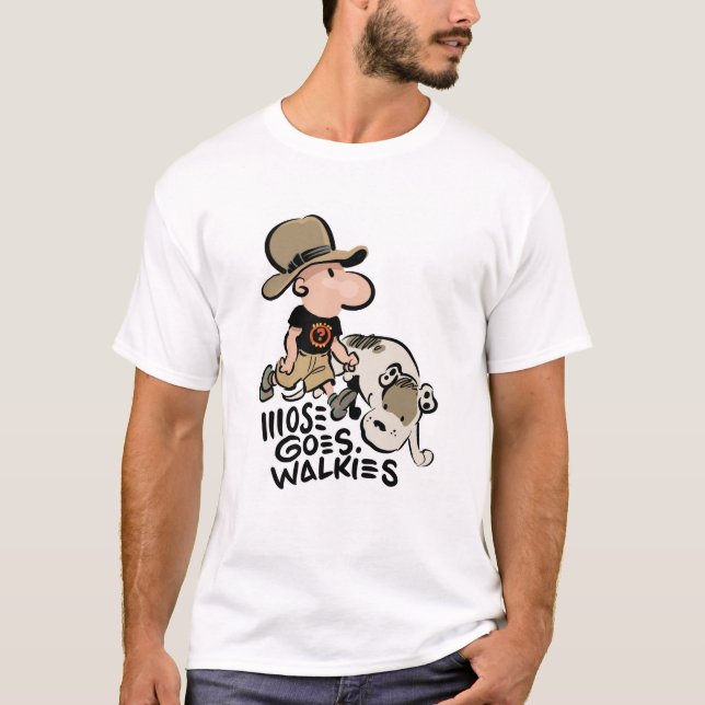 Mose Goes Walkies Tee Shirt (Framsida)