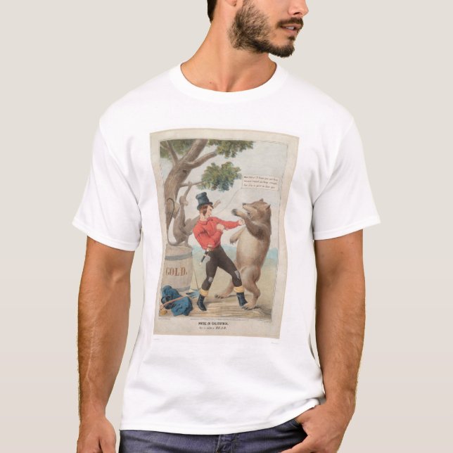 Mose i Kalifornien: Uppsättning-till med en björn T Shirt (Framsida)