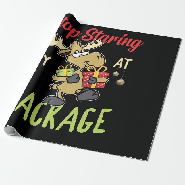 Mose jul Gift sluta att börja mitt Paket Presentpapper (Utrullad)