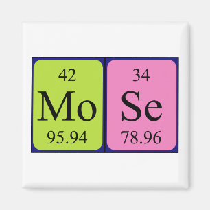 Mose Periodisk magnet bord namn